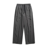 Straight Leg Pants Casual Men's Solid Color Elastic Waist Large Size Man Y2k Trousers Korean Style Male Slim Fit