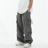 Black Men's Pants Oversize Pants High Street Fashion Wide leg Men's Cargo Pants Streetwear Fashion Harem Pants Men