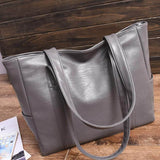 Big Bag 2023 fashion women pu leather handbag brief shoulder bag black white large capacity luxury tote shopper bag designer