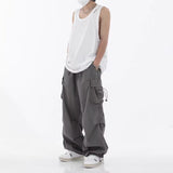 Black Men's Pants Oversize Pants High Street Fashion Wide leg Men's Cargo Pants Streetwear Fashion Harem Pants Men