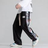 Streetwear harem men pants 2023 spring new casual jogging pants men patchwork fashion straight trousers for men