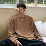 Suede Sweatshirts Men's Loose Trendy Foamring Printing Brand Harajuku High Street Male Pullovers Autumn Tops