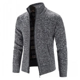 Ilooove New Spring Autumn Knitted Sweater Men Fashion Slim Fit Cardigan Men Causal Sweaters Coats Solid Single Breasted Cardigan men