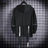 Black Men's Hoodies Goth Sweatshirt Hood Autumn Techwear Gothic Darkwear Hoodie Sweatshirts Streetwear Hip Hop Harajuku