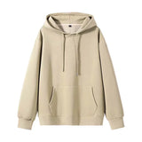 Ilooove HeavyWeight New Autumn Casual Cotton Men's Top Solid Color Loose Hoodies Sweatshirt Long-Sleeve Men's Clothing