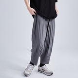 Men's Pleated Trousers 2023 Summer Loose Comfortable Pencil Pants Man Nine-point Casual Harem Pants For Men LGBT Unisex Bloomers