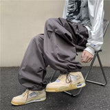 Black Casual Pants Men's Fashion Loose Straight Wide Leg Pants Men Streetwear Hip-hop Pocket Cargo Pants Mens Trousers