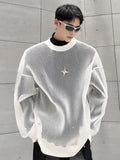 Darkwear Hollowed Out Mesh Design Long Sleeve Men Sweatshirt 2023 New Autumn Korean Fashion Long Sleeve Male Tops 9A4936