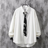 Shirts Men Baggy Handsome Gentle Preppy Style Unisex Male Camisa Clothing Popular All-match Streetwear Fashion Japanese Leisure