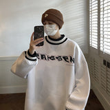 Men Sweatshirt American Ins High Street Fashion Stripe Brand Harajuku Pullovers Autumn O Neck Sweat Shirt Tops