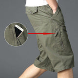 2023 Men&#39;s Summer Multi Pockets Casual Cargo Shorts Plus Size 100% Cotton Shorts For Men Loose Outwear Jogger Shorts Male 6XL