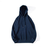 Solid Soft Sweater Haze Blue Heavyweight Thick and Solid Hooded Sweater Casual Sports Top Hoodies