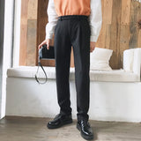 Winter Thickened Woolen Pants Men Warm Social Mens Thick Suit Pants Korean Straight Dress Pants Mens Office Formal Trousers