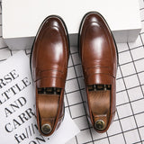 Evening Dress Men Shoes High Quality Black New Stylish Design Slip-on Shoes Casual Formal Office Leather Shoes Luxury Career