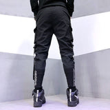 Streetwear Ribbons Pockets Harem Pants Men Spring Summer Casual Sweatpants Hip Hop Joggers Slim Fit Black Men Pencil Pants