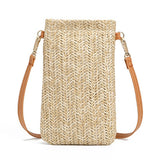 Round Straw Beach Bag Vintage Handmade Woven Shoulder Bag Raffia circle Rattan bags Bohemian Summer Vacation Casual Bags