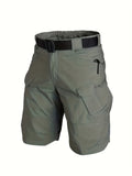 Men's Summer Cargo Shorts Quick Dry Men's Tactical Shorts Solid Multi-Pockets Workout Short Pants