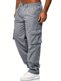 Men's Cargo Pants With Pockets Hiking Sweatpants Casual Athletic Jogger Sports Outdoor Trousers Relaxed Fit