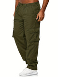 Men's Cargo Pants With Pockets Hiking Sweatpants Casual Athletic Jogger Sports Outdoor Trousers Relaxed Fit