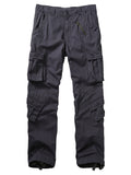 Men's Plus Size Tactical Cargo Pants - 8 Large Pockets, Cotton, Casual Outdoor & Workwear in Black or Camo