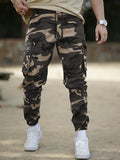 Mens Camouflage Cargo Pants - Comfortable Cotton Blend, Multi-Pocket Design, Ideal for Casual Outdoor Settings & Streetwear