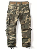 Mens Fashion Camouflage Cargo Pants - Retro Style, Durable Cotton Blend, Multi-Pocket Tactical Pants for Comfortable Outdoor Adventures - Ideal for Mountaineering, Fishing, and Hiking