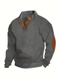 Men's Half Zipper Stand Collar Sweatshirt For Men Sweatshirts For Winter Fall Long Sleeve Tops