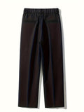 Summer Office Daily Wear Loose Fit Wide Leg Dress Trousers - Casual, Solid, Fluid, Comfortable, Fashionable Pants for Men