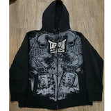 Ilooove Men Slipknots Hoodie Sweatshirts Y2k Outerwear Heavy Metal Coat Hooded Streetwear Goldorak Anime Outerwear korean Harajuku