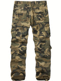 8-Pocket Camo Cotton Cargo Pants for Men - Durable, Comfortable, and Versatile Casual Work Hiking Pants with Machine Washable Non-Stretch Fabric - Regular Fit, All-Season Wear