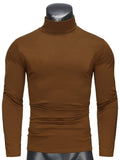 Stylish Multicolor Bottoming Shirt, Men's Turtleneck Long-sleeved T-shirt