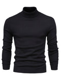 All Match Best Sellers Autumn Winter Pullover Men Solid Turtleneck Sweaters