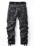 Stylish Camo Cargo Pants - Multi-Flap Pocket, Loose Fit, Casual Outdoor Trousers with Hip Hop Style, Perfect for Men's Work, Streetwear, and Outdoor Activities