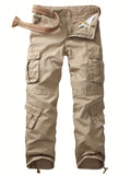 Relaxed Fit Multi-Pocket Cargo Pants for Men - Wear-Resistant, Tactical, Loose-Fitting, Comfortable, Durable, Versatile, and Practical - Ideal for Outdoor Activities, Hiking, Camping, and Travel