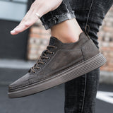 Back to college Men Leather Casual Shoes Winter Cotton Flat Running Sneakers Warm Skate Shoes 2023 New Fashion Anti-Skid Wear Men Boots Classic