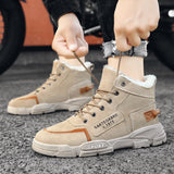 Ilooove 2023 New High Top Work Shoes for Men Platform Ankle Boots Fashion Quality Martin Boots Outdoor Booties Zapatos De Hombre