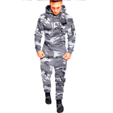 New men's outdoor sports casual camouflage pullover sublimation camouflage set