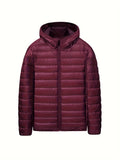 Ilooove - Men's All Match Warm Padded Jacket For Fall Winter, Hooded Winter Coat