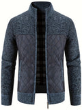 Ilooove - Men's Warm Sweater Casual Jacket, Stand Collar Jacket Coat For Fall Winter