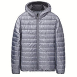 Ilooove - Men's All Match Warm Padded Jacket For Fall Winter, Hooded Winter Coat