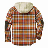 Ilooove - Thickened Warm Men's Shirt Jacket Autumn Winter Plaid Hooded Jacket & Coat