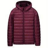 Ilooove - Men's All Match Warm Padded Jacket For Fall Winter, Hooded Winter Coat