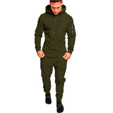 New men's outdoor sports casual camouflage pullover sublimation camouflage set