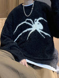 Ilooove - Men's Spider Print Loose Sweater