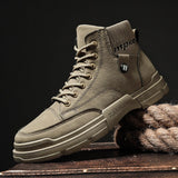 New men's winter shoes Casual ankle boots Stylish men's comfortable work boots lace-up Martin boot