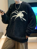 Ilooove - Men's Spider Print Loose Sweater