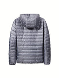 Ilooove - Men's All Match Warm Padded Jacket For Fall Winter, Hooded Winter Coat