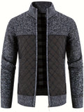 Ilooove - Men's Warm Sweater Casual Jacket, Stand Collar Jacket Coat For Fall Winter