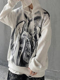 Ilooove - Men's Grunge Dark Graphic Pullover Hoodie