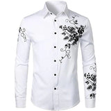 Fall Fashion Luxury Social Men's Shirts Lapel Button-Up Shirts Casual Dot Print Long Sleeve Tops Men's Sweaters